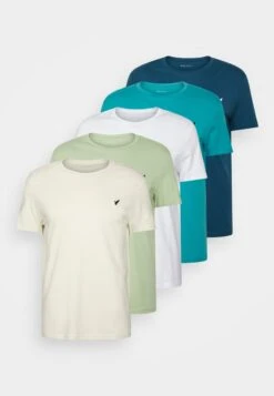 Pier One 5 Pack - Camiseta Básica - White/Blue/Stone 14 Pier One 5 Pack - Camiseta Básica - White/Blue/Stone -Pier One 00fec76a23194020b0f0894c5c8fb3e1