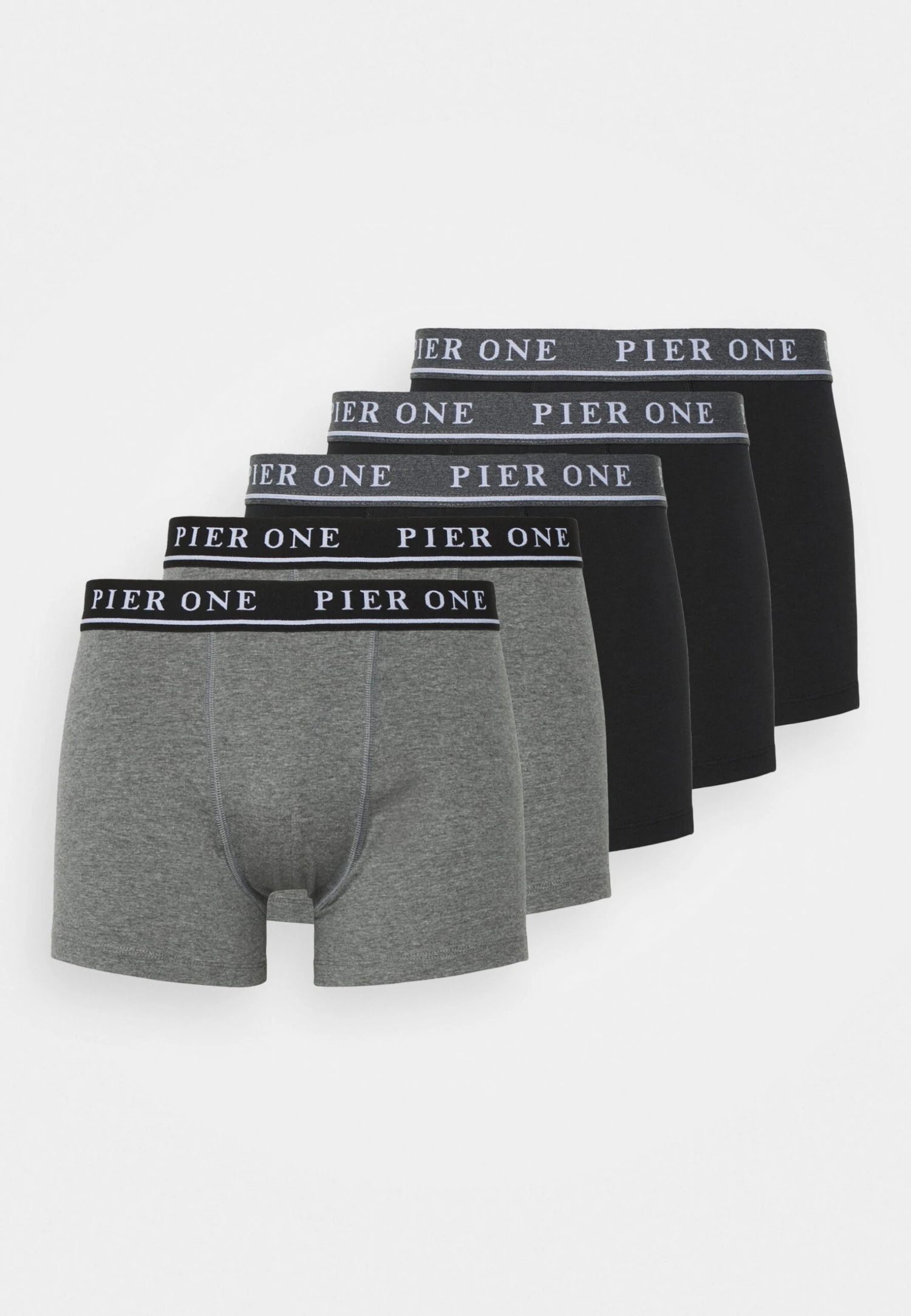 Pier One 5 Pack - Culotte -Black/Mottled Dark Grey 1 Pier One 5 Pack - Culotte -Black/Mottled Dark Grey