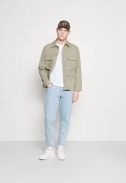 Pier One 5 Pack - Camiseta De Manga Larga - White/Dark Blu/Grey