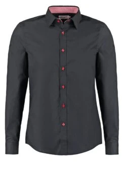 Pier One Camisa - Black/Red -Pier One 1457bf032630407d91c460f9847681a9