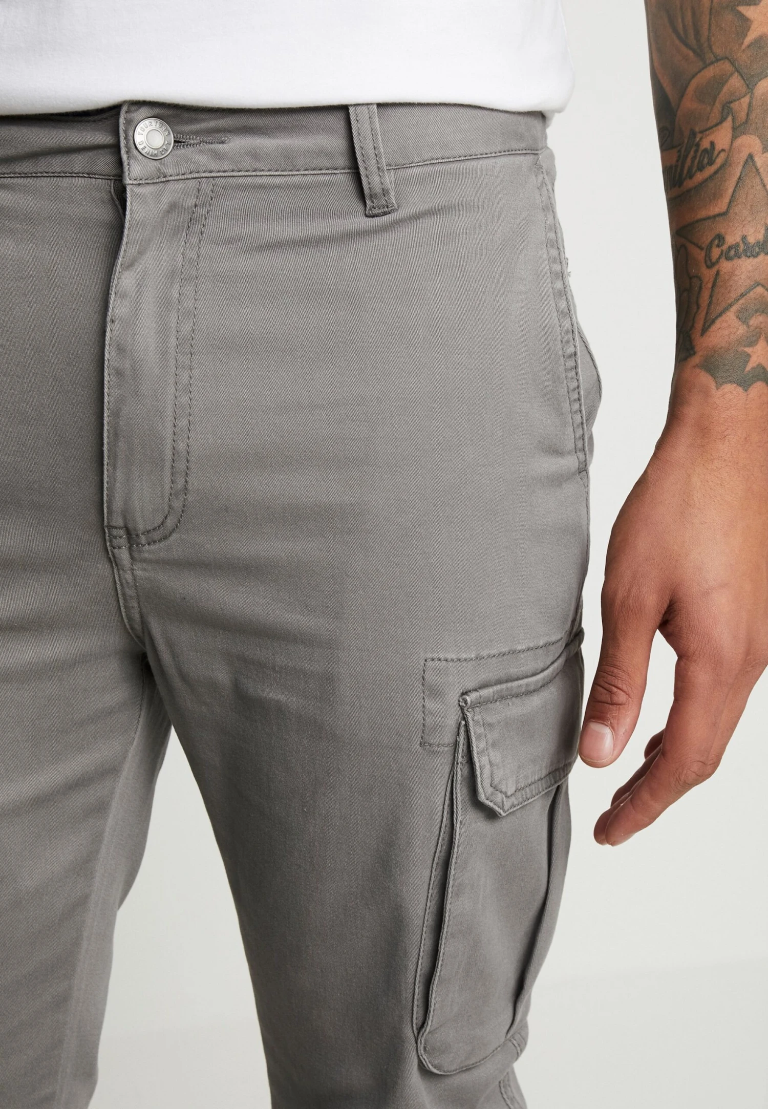 Pier One Cuffed Skinny Trouser- Pantalones Cargo - Grey 4 Pier One Cuffed Skinny Trouser- Pantalones Cargo - Grey - Imagen 4