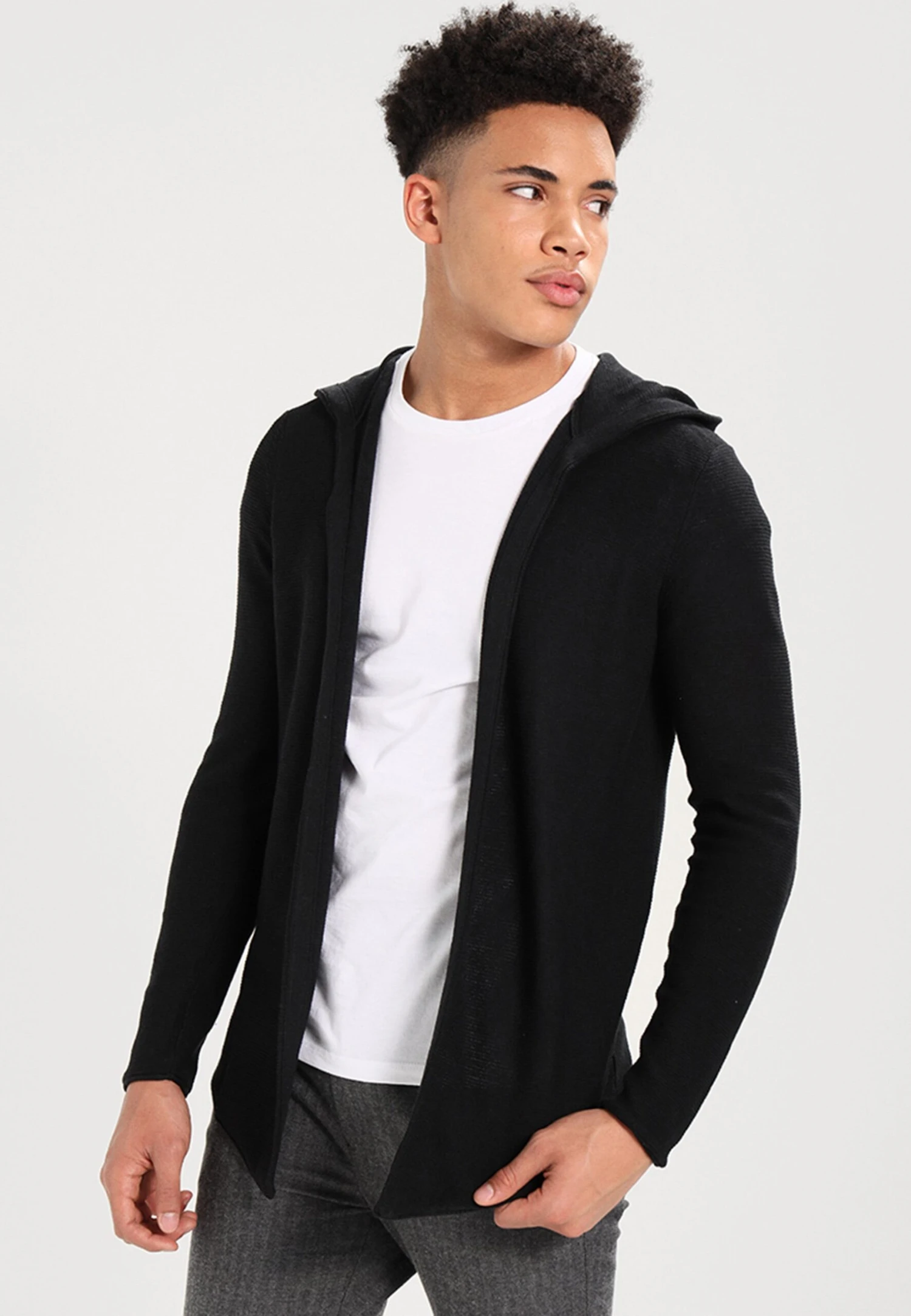 Pier One Chaqueta De Punto - Solid Black 1 Pier One Chaqueta De Punto - Solid Black