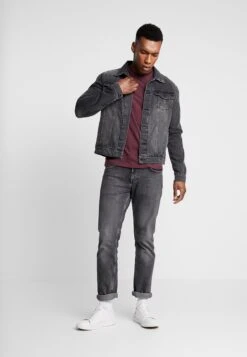 Pier One 5 Pack - Camiseta Básica - Mottled Bordeaux/White