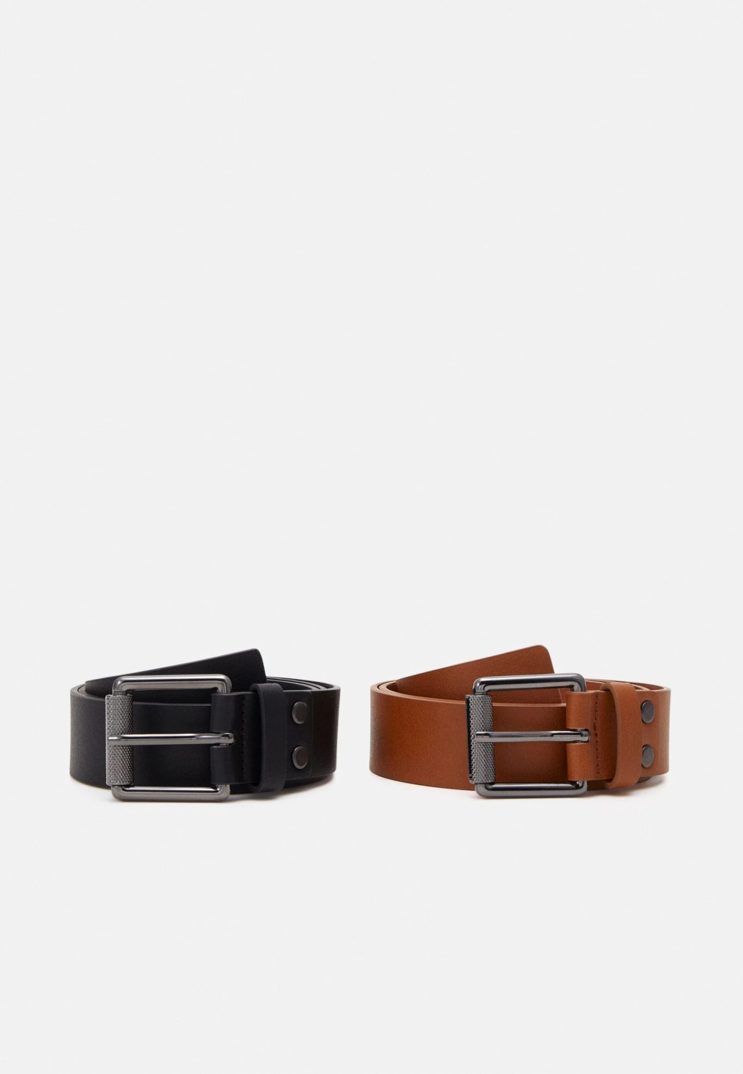 Pier One 2 Pack Unisex - Cinturón - Black/Cognac 1 Pier One 2 Pack Unisex - Cinturón - Black/Cognac