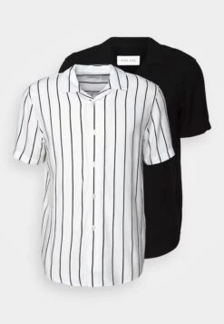 Pier One 2 Pack - Camisa - Black/White -Pier One 3fe10c51a5864c25954f7afee7966589