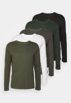 Pier One 5 Pack - Camiseta De Manga Larga - White/Dark Green/Light Green/Black 14 Pier One 5 Pack - Camiseta De Manga Larga - White/Dark Green/Light Green/Black -Pier One 4c3811fac32e4b768fcbe2cc292dd8b9