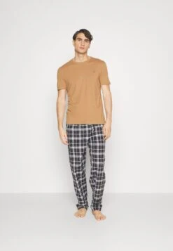 Pier One Unisex 5 Pack - Camiseta Básica - Off-White/Tan/Orange