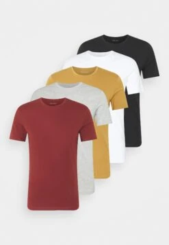 Pier One 5 Pack - Camiseta Básica - Brown/White/Black 16 Pier One 5 Pack - Camiseta Básica - Brown/White/Black -Pier One 5678841ae5a9410890b230c08f47da25