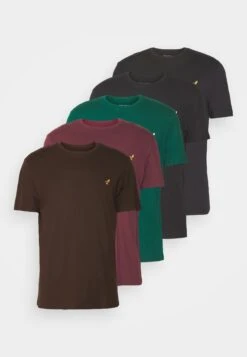 Pier One 5 Pack - Camiseta Básica - Bordeaux/Dark Green/Dark Blue 17 Pier One 5 Pack - Camiseta Básica - Bordeaux/Dark Green/Dark Blue -Pier One 695ee0a9459c4064b966a3f795bf7133