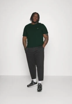 Pier One 5 Pack - Camiseta Básica - Dark Green/Beige/Light Blue