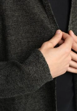 Pier One Chaqueta De Punto - Black/Olive -Pier One 77cc56baa8d64ff08fd27eaa2cfca327