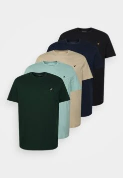 Pier One 5 Pack - Camiseta Básica - Dark Green/Beige/Light Blue 12 Pier One 5 Pack - Camiseta Básica - Dark Green/Beige/Light Blue -Pier One 7af36362bd71478faf64c035d446b9b1