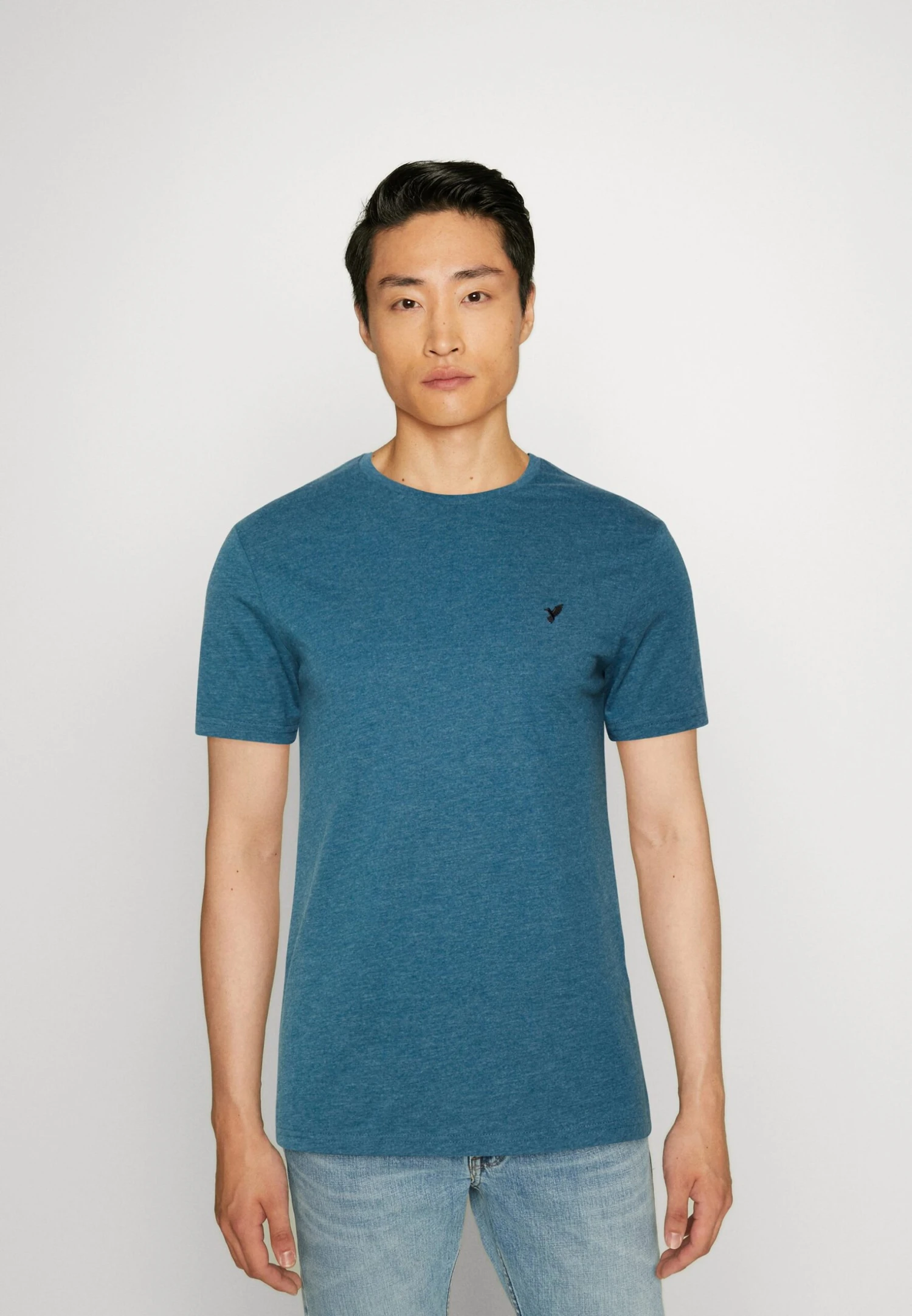 Pier One 5 Pack - Camiseta Básica - Mottled Blue/Light Green/Off-White 2 Pier One 5 Pack - Camiseta Básica - Mottled Blue/Light Green/Off-White - Imagen 2