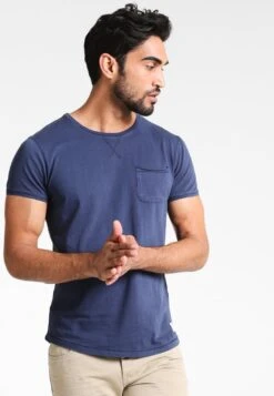 Pier One Garment Tee - Camiseta Básica - Navy