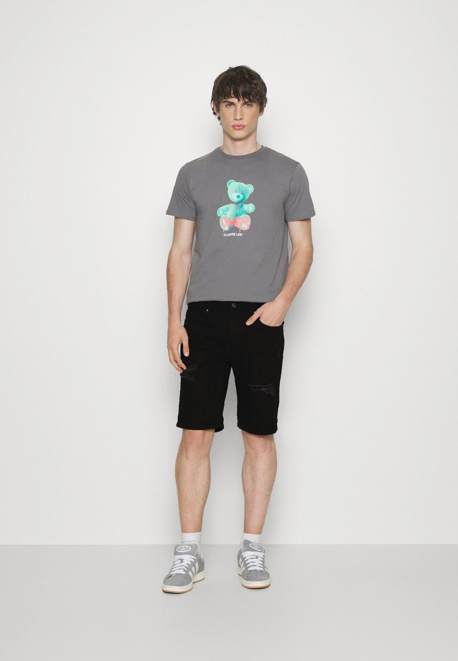 Pier One Unisex 2 Pack - Shorts Vaqueros - Blue/Black Denim 1 Pier One Unisex 2 Pack - Shorts Vaqueros - Blue/Black Denim