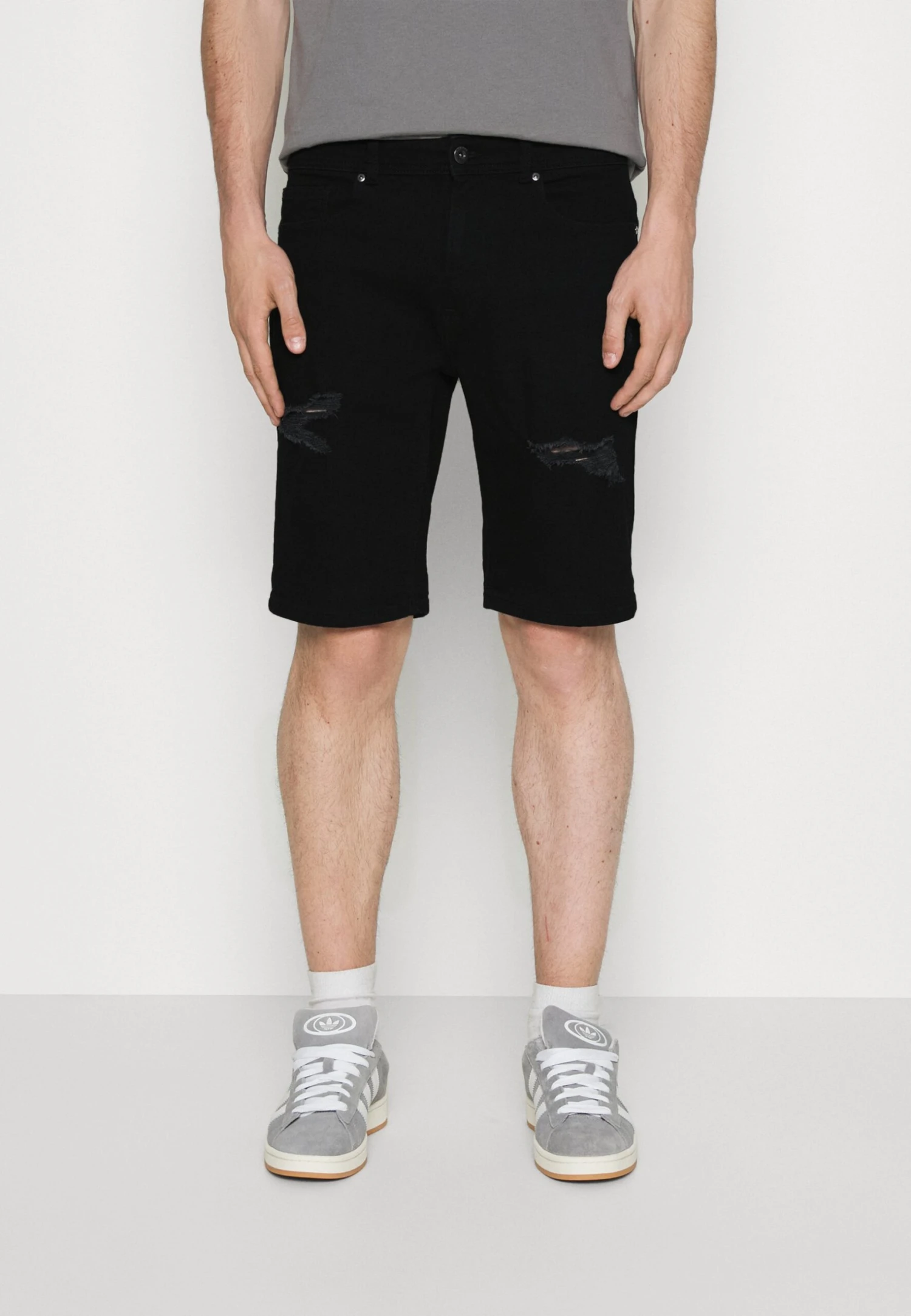 Pier One Unisex 2 Pack - Shorts Vaqueros - Blue/Black Denim 2 Pier One Unisex 2 Pack - Shorts Vaqueros - Blue/Black Denim - Imagen 2