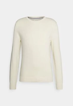 Pier One Basic Crewneck - Jersey De Punto - Off White