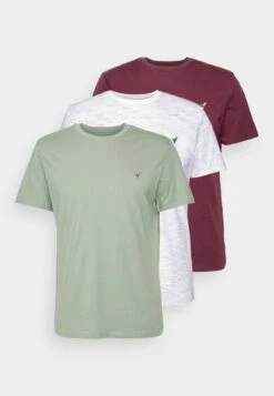 Pier One 3 Pack - Camiseta Básica - Off-White/Bordeaux/Mint -Pier One 7f1520e84b4b4a0887f6c635d2c31b24