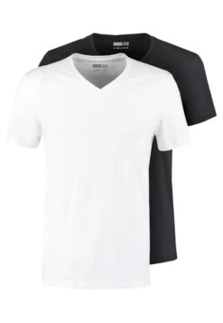 Pier One 2 Pack - Camiseta Básica - White/Black -Pier One 7f713aa7d0cf4680ab0acb77eb634838