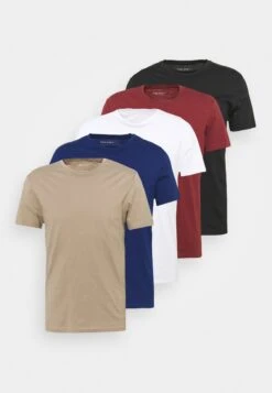 Pier One 5 Pack - Camiseta Básica - White/Black/Bordeaux 18 Pier One 5 Pack - Camiseta Básica - White/Black/Bordeaux -Pier One 821a9428a35f403f8260cec51cee307c