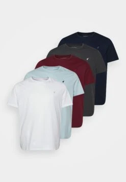 Pier One 5 Pack - Camiseta Básica - White/Mottled Dark Grey/Bordeaux 14 Pier One 5 Pack - Camiseta Básica - White/Mottled Dark Grey/Bordeaux -Pier One 9a68ad18204f43e0abb4813a31752b65