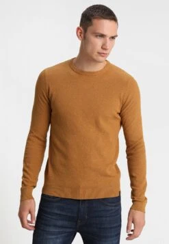 Pier One Jersey De Punto - Mottled Dark Yellow