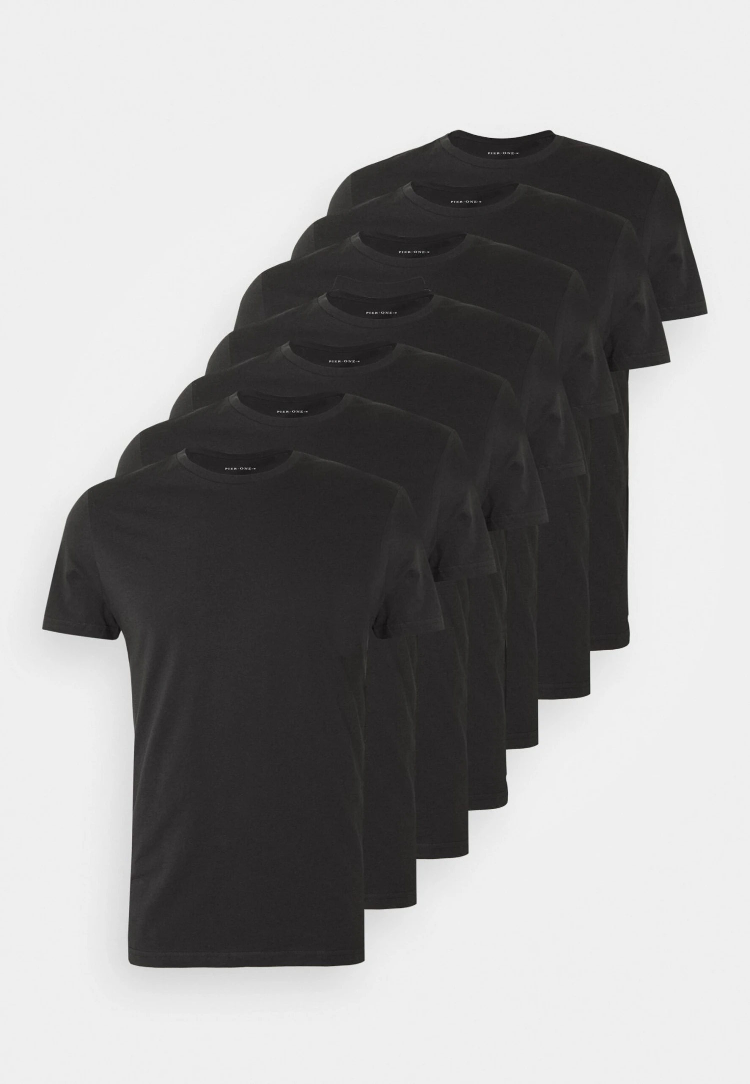 Pier One 7 Pack - Camiseta Básica - Black 1 Pier One 7 Pack - Camiseta Básica - Black