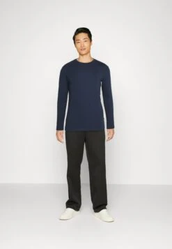 Pier One Camiseta De Manga Larga - Light Green/Beige/Dark Blue