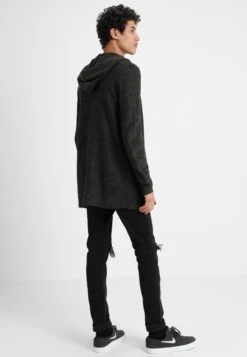 Pier One Chaqueta De Punto - Black/Olive -Pier One b1c42fa61d4b4b0ab71ca3de14a4aa30