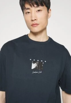 Pier One Sense Tee- Camiseta Estampada - Dark Blue -Pier One b603fa303cad41eca4bdbcf3153eb53e