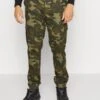 Pier One Pantalones Cargo - Black/Olive