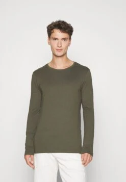 Pier One 2 Pack - Camiseta De Manga Larga - Black/Khaki -Pier One ea81510192644df0b8474502b4279a35