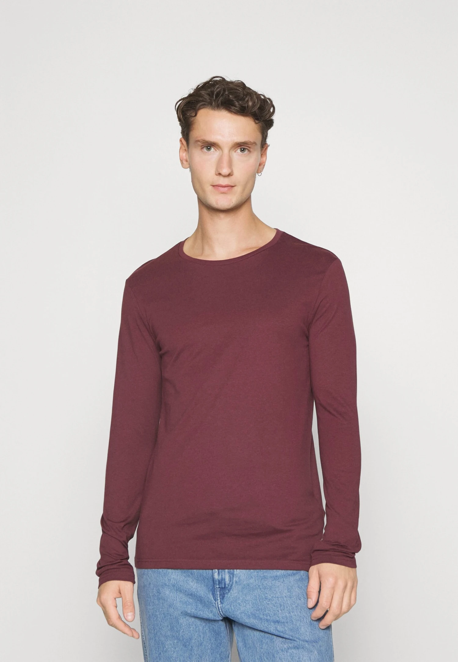 Pier One 2 Pack - Camiseta De Manga Larga - Bordeaux/Dark Blue 4 Pier One 2 Pack - Camiseta De Manga Larga - Bordeaux/Dark Blue - Imagen 4