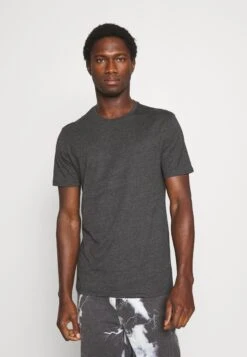 Pier One 3 Pack - Camiseta Básica - Black/Mottled Dark Grey/Bordeaux -Pier One fbb1fa11fda54722bafd9df33f46d342